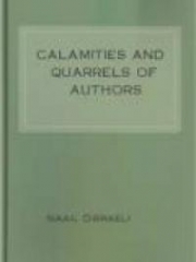 Calamities And Quarrels Of Authors cover