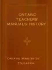 Ontario Teachers' Manuals: History cover